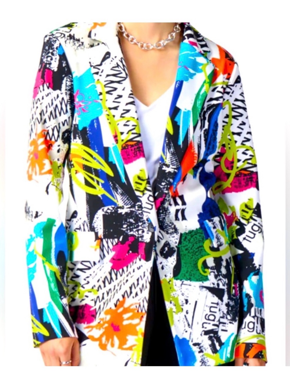 Joseph Ribkoff Multicolor Abstract Blazer Jacket